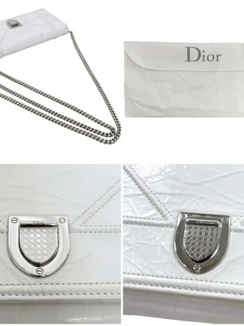 Dior Shoulder Wallet White Diorama